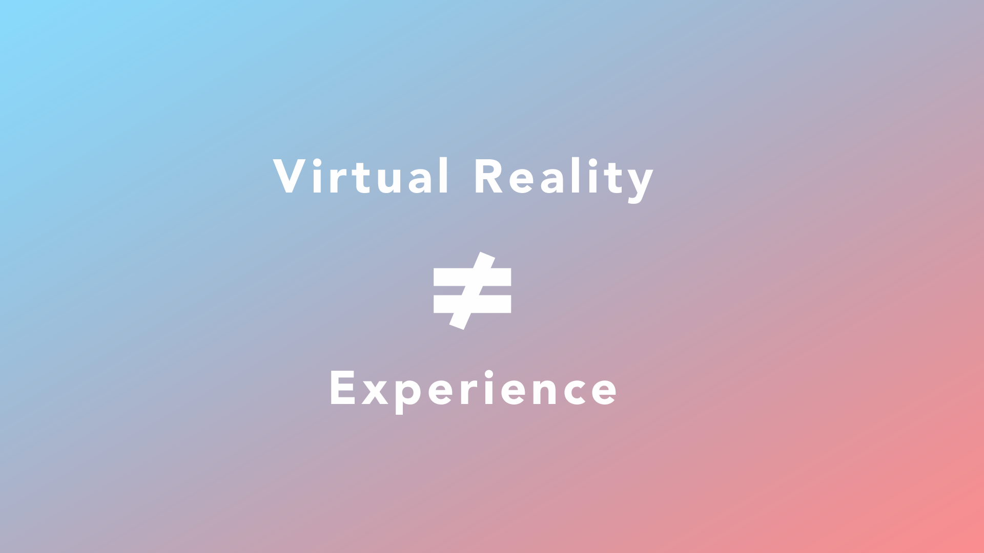 Stop Killing Virtual Reality